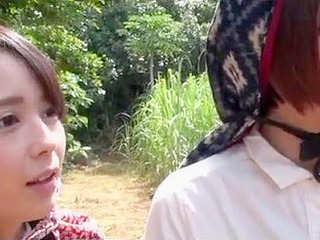 Nippon Porn Star Otoha Nanase Gets Gang-Banged by Two Punks in the Field