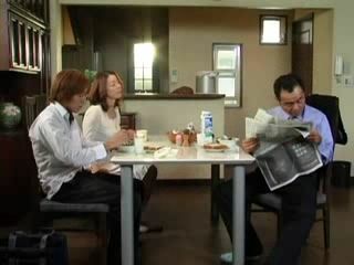 Fucking under the table while Dad reads the newspaper That's so nippon!