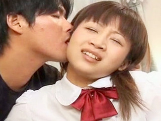 18-year old Japanese schoolgirl explores her naughty side during aries