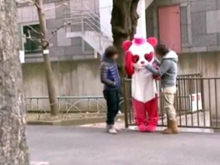 Japan Mascot Girl goes Wild with Double penetration